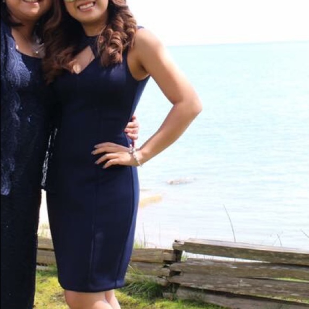 Royal blue short formal dress